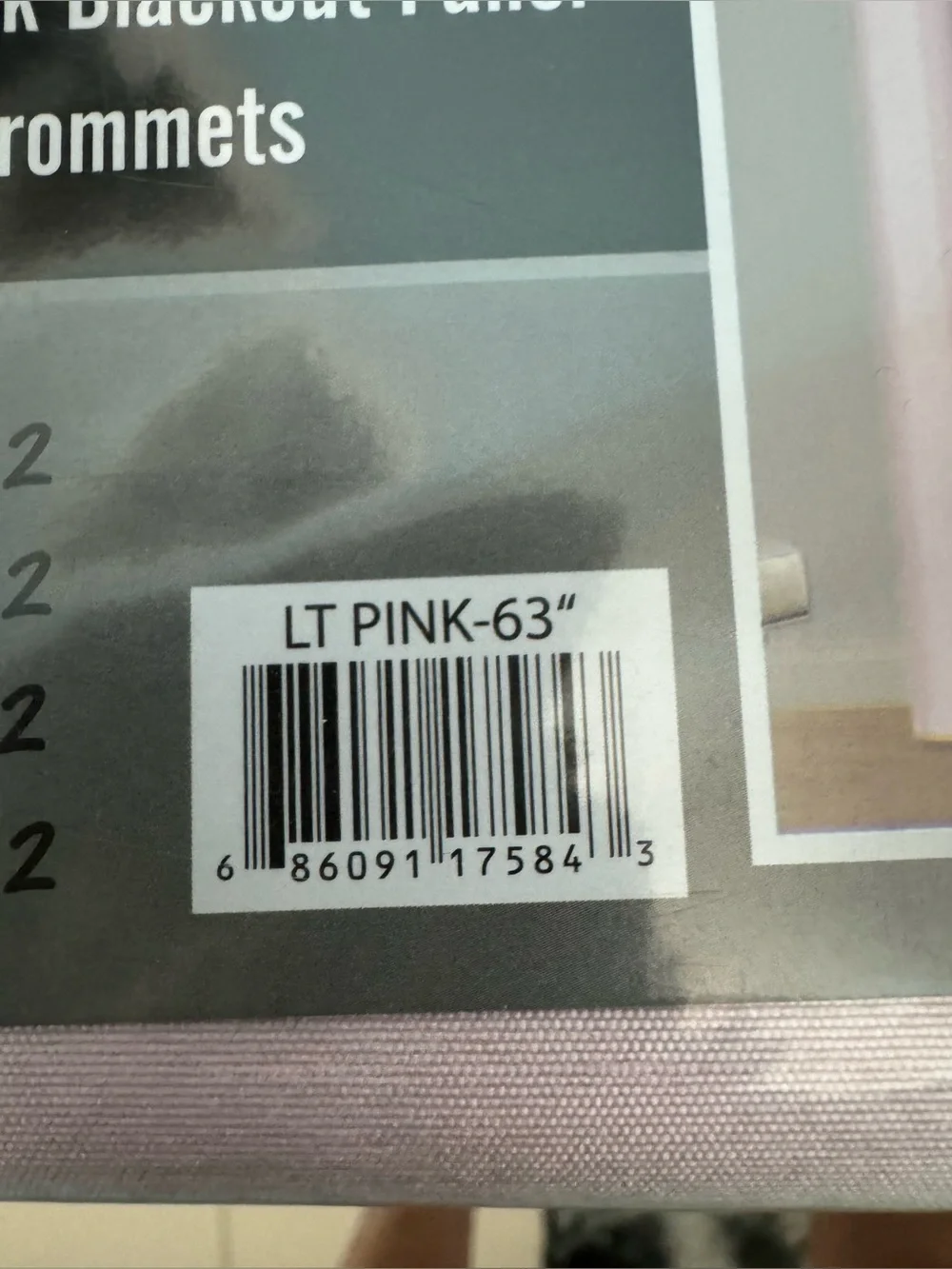 K86 TWO Piece Faux Silk Blackout Curtains With Grommets in Light Pink 37” x 63”